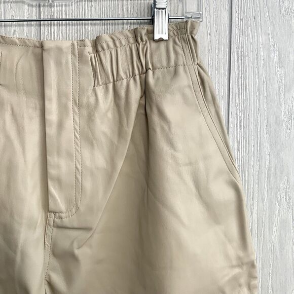 Modern Citizen Kipp Paperbag Vegan Leather Shorts Sand Large NWT - Picture 5 of 9